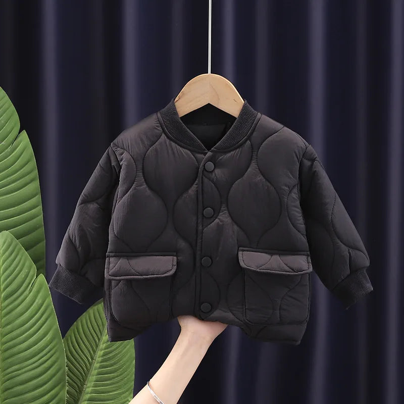 Baby Boys Jacket Winter Childrens Clothing 0-4 Year Old Cotton Quilted Jacket