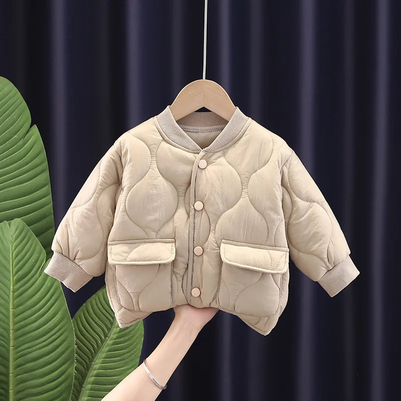 Baby Boys Jacket Winter Childrens Clothing 0-4 Year Old Cotton Quilted Jacket