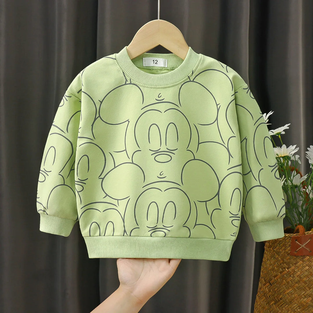 Disney Mickey Long Sleeve Sweatshirt Children's Clothes Tops Fashion